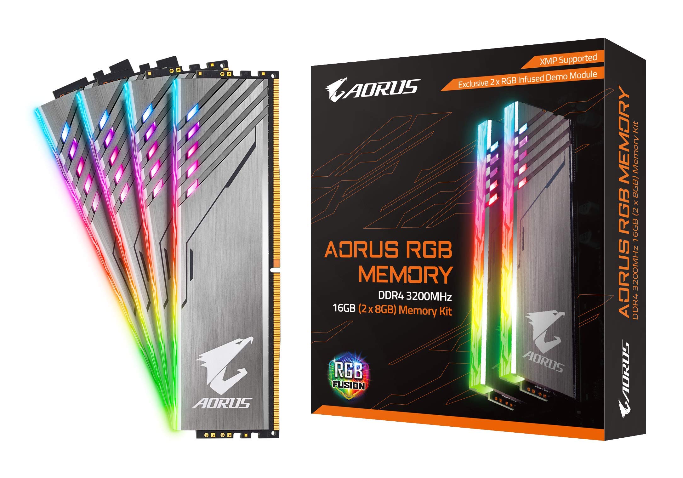 メモリー AORUS DDR4 16gb Gigabyte AORUS RGB Memory 3200MHz DDR4 16GB (2x8GB) Kit con